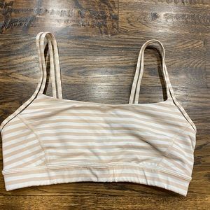 Lululemon size 8 nude stripe bra